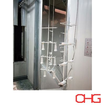 শিল্প অ্যাপ্লিকেশন পেশাদার স্বয়ংক্রিয় গ্লাস লুব্রিকেন্ট স্প্রে পেইন্টিং লাইন, কনভেয়ার সিস্টেম কাস্টমাইজেশন সহ