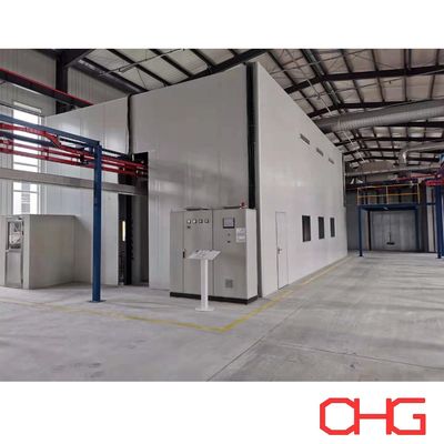 অ্যালুমিনিয়াম প্রোফাইলের জন্য পাউডার লেপ লাইন ওভারহেড কনভেয়র সিস্টেম কাস্টমাইজযোগ্য নকশা বিভিন্ন আকার এবং আকৃতির জন্য উপযুক্ত