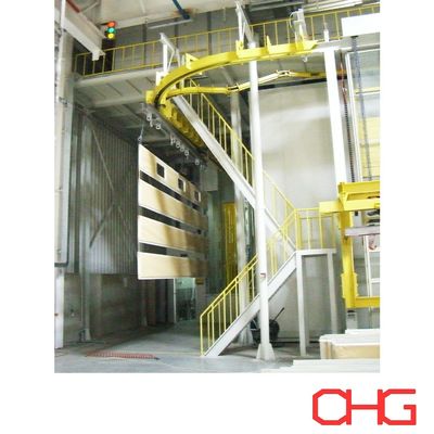 লোহা বৈদ্যুতিক নিয়ন্ত্রণ ক্যাবিনেটের জন্য স্বয়ংক্রিয় পাউডার লেপ উত্পাদন লাইন