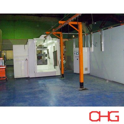 কার্বন ইস্পাত স্প্রে বুথ সহ কাস্টমাইজড ম্যানুয়াল পাউডার লেপ লাইন