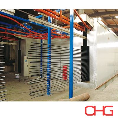 অ্যালুমিনিয়াম প্রোফাইলের জন্য স্বয়ংক্রিয় কাস্টমাইজড পাউডার লেপ লাইন উন্নত প্রযুক্তি