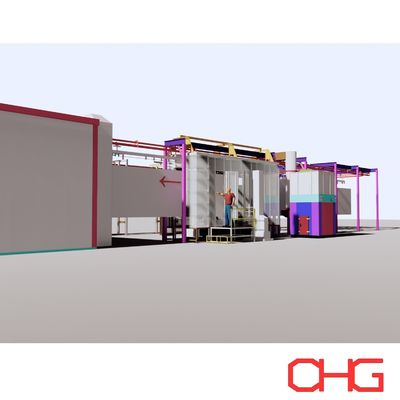 পেশাদার হার্ডওয়্যার স্প্রে করা সরঞ্জাম ইলেক্ট্রোস্ট্যাটিক স্বয়ংক্রিয় পাউডার কোটিং লাইন